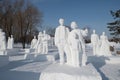 Snow sculptures- Harbin Snow Sculptures 2018 life like snow carvings in fine detail