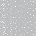 Snow. Seamless pattern with white dots on the gray background.