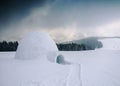 Snow shelter igloo
