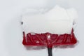 Snow shovel with snow