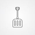 Snow shovel vector icon sign symbol