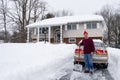 Snow Shoveling Royalty Free Stock Photo