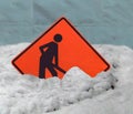 Snow Shoveling Health Warnings Royalty Free Stock Photo
