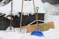 Snow shovels Royalty Free Stock Photo