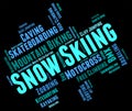 Snow Skiing Means Winter Sports And Mountain-Skier