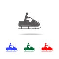 Snow Sledge Ski Bike icon. Elements of winter in multi colored icons. Premium quality graphic design icon. Simple icon for website