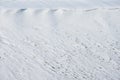 Snow on the slope of the hill, the formation of avalanche not descended Royalty Free Stock Photo