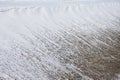 Snow on the slope of the hill, the formation of avalanche not descended Royalty Free Stock Photo