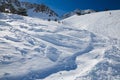 Snow slope in the winter Pyrenees Royalty Free Stock Photo