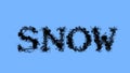 Snow smoke text effect sky isolated background