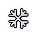 Snow, Snow Flakes, Winter, Canada  Flat Color Icon. Vector icon banner Template Royalty Free Stock Photo