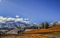 Snow in South Africa in winter on Drakensberg mountains in underberg Royalty Free Stock Photo