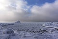 Snow Squalls on Georgian Bay, Ontario Royalty Free Stock Photo