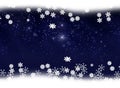 Snow and star background