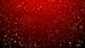 Snow Star Christmas Background On Red Background, Christmas Background. Abstract Bokeh Background