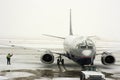 Snow Storm on the airport