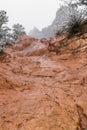 Blizzard at garden of the gods colorado springs rocky mountains during winter covered in snow Royalty Free Stock Photo