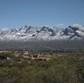 Snow on the Santa Catalina Mountains Royalty Free Stock Photo