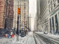 Snow storm in New York