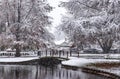 Snow storm in the park NSW Australia