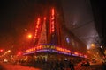 Snow storm in radio city music hall, nyc Royalty Free Stock Photo