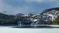 Storm moving in over alpine lake Royalty Free Stock Photo