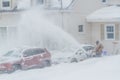 Snow storm in winter, New Brunswick