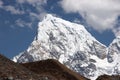 Snow summit of Cholatse mountain, Himalaya, Nepal