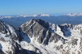 Winter summit view from Huron Peak, Colorado Rocky Mountains Royalty Free Stock Photo