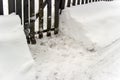 Snow swept street