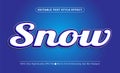 Winter Snow Text Style Effect, Editable Text Effect