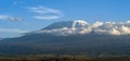Snow on top of Mount Kilimanjaro in Amboseli Royalty Free Stock Photo