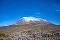 Snow on top of Mount Kilimanjaro Royalty Free Stock Photo