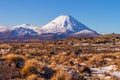 Snow top Mount Ngauruhoe winter,Tongariro National Park, New Zealand