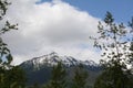 snow-topped mountain view from Mendenhall Valley, Juneau Royalty Free Stock Photo