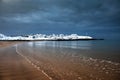 Snow on Trearddur Bay Beach Royalty Free Stock Photo