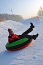 Snow tubing Royalty Free Stock Photo