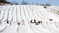 Snow tubing runs Royalty Free Stock Photo