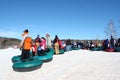 Snow tubing, Windham Mountain Ski New York Royalty Free Stock Photo