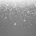 Snow vector effect . Falling Snow winter cold weather.