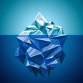 Snow vector iceberg mountain in polygonal style