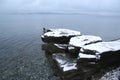 Snow view of Lake Wakatipu Royalty Free Stock Photo