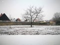 The snow view of north rhein westfalen Royalty Free Stock Photo