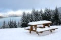 Snow view of Queenstown, New Zealand Royalty Free Stock Photo