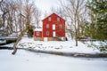 Snow and the Wallace-Cross Mill, in Felton, Pennsylvania