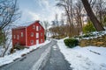 Snow and the Wallace-Cross Mill, in Felton, Pennsylvania