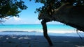 A snow-white beach on the island of Similan. Royalty Free Stock Photo