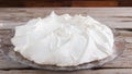 Snow-white pavlova cake.