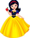 Princess snow white with apple