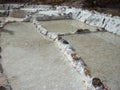 Snow white salt, Salinas de Mara in Cusco, Peru.